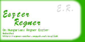 eszter regner business card